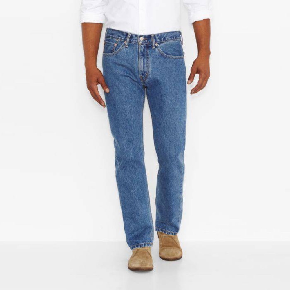 Levi's Men's 505 Mid Rise Regular Fit Medium Wash Levi's Size 36 x 29